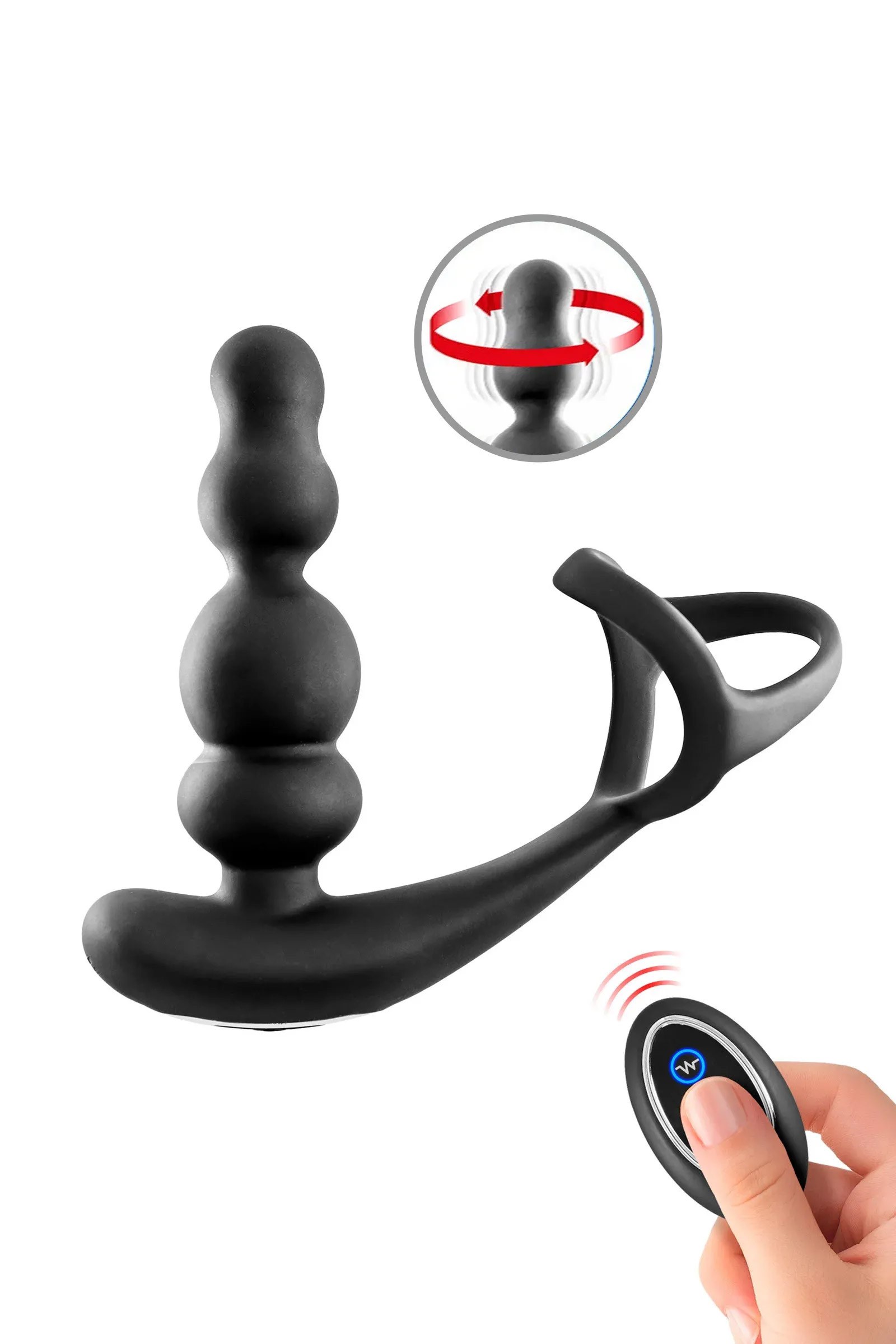 Stimulateur de prostate chapelet rotatif