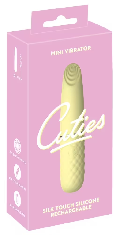 Cuties mini bullet texturé jaune 10,5cm