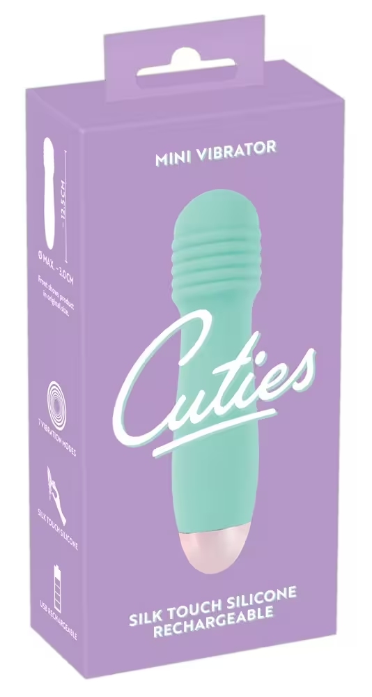 Cuties mini vibrator stripes menthe 12,5cm