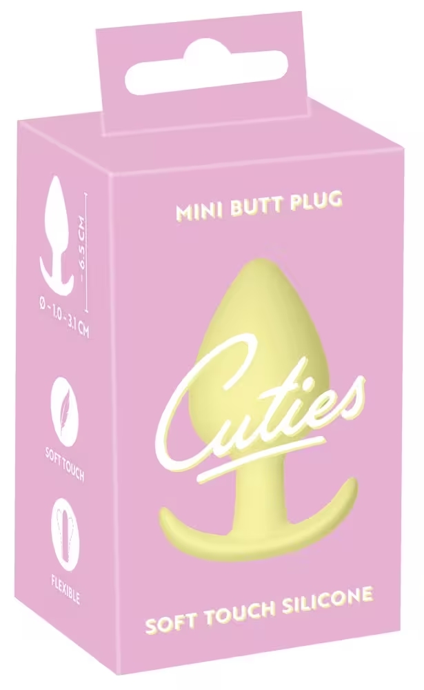 Cuties mini plug conique jaune 6,5cm