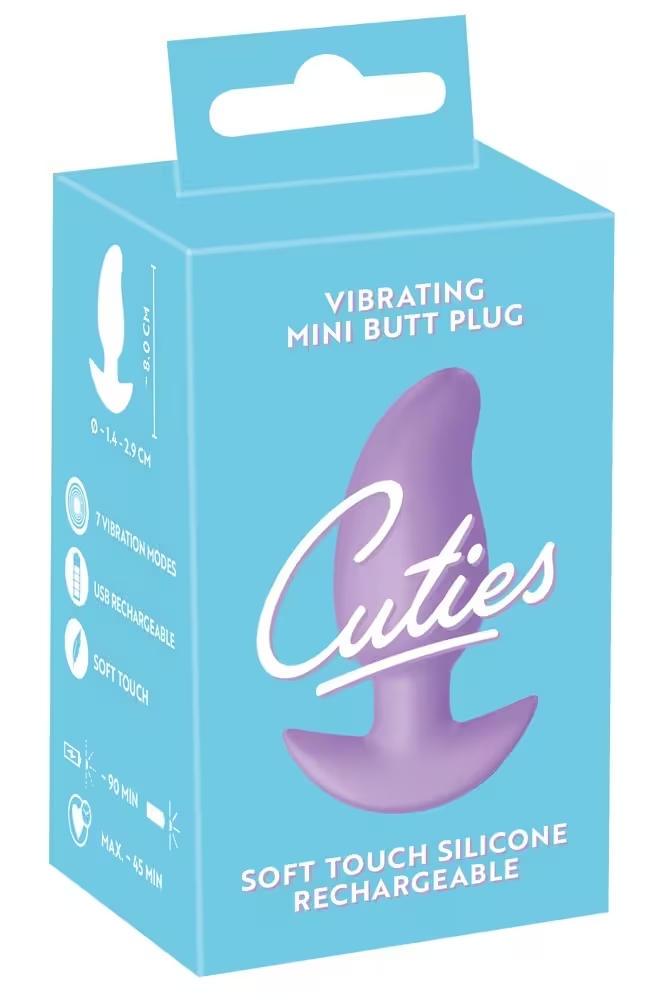 Cuties vibrating plug pointe violet 8cm